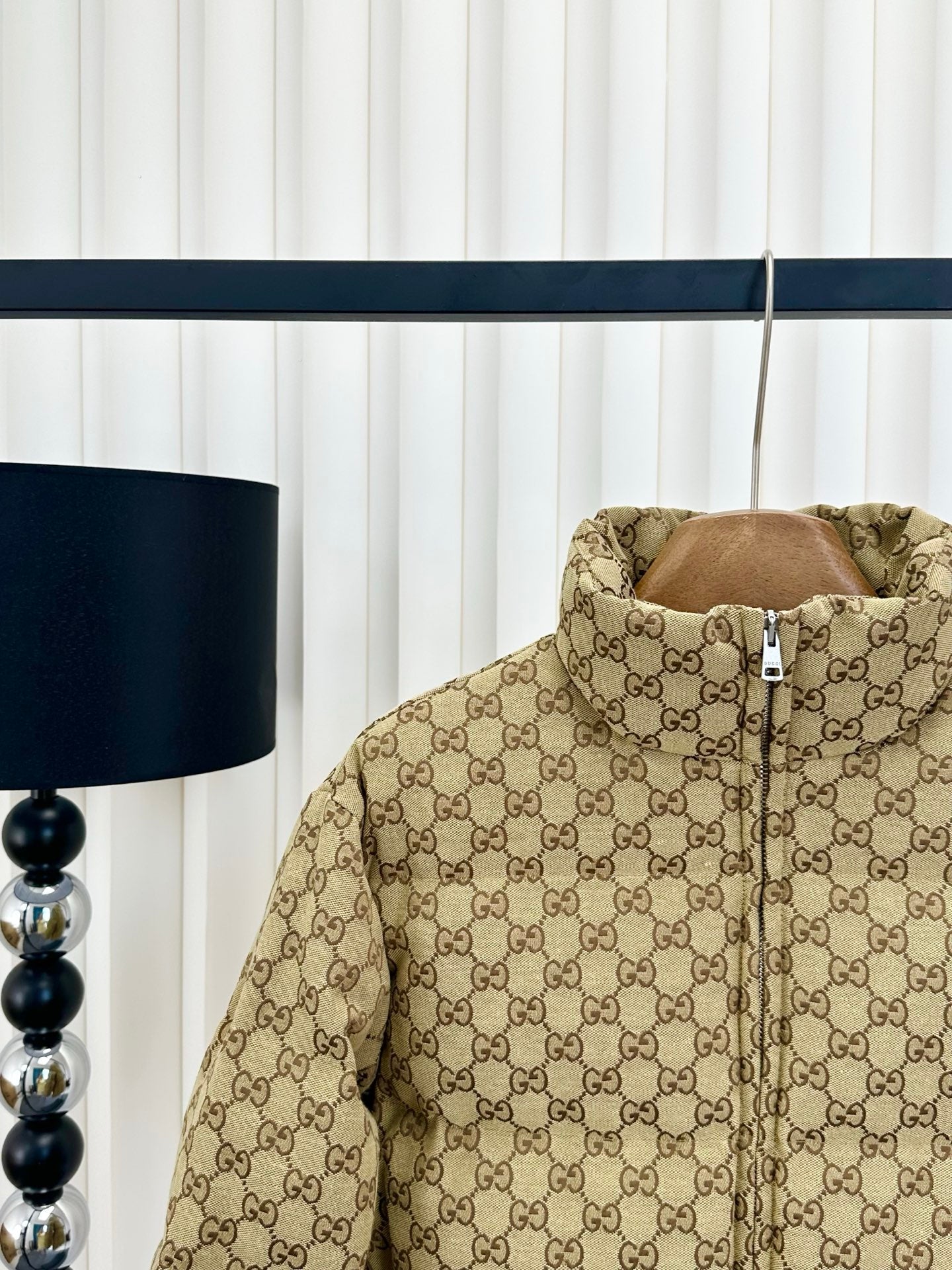 Jacquard Belted Down Jacket | Lightweight & Elegant Winter Essential