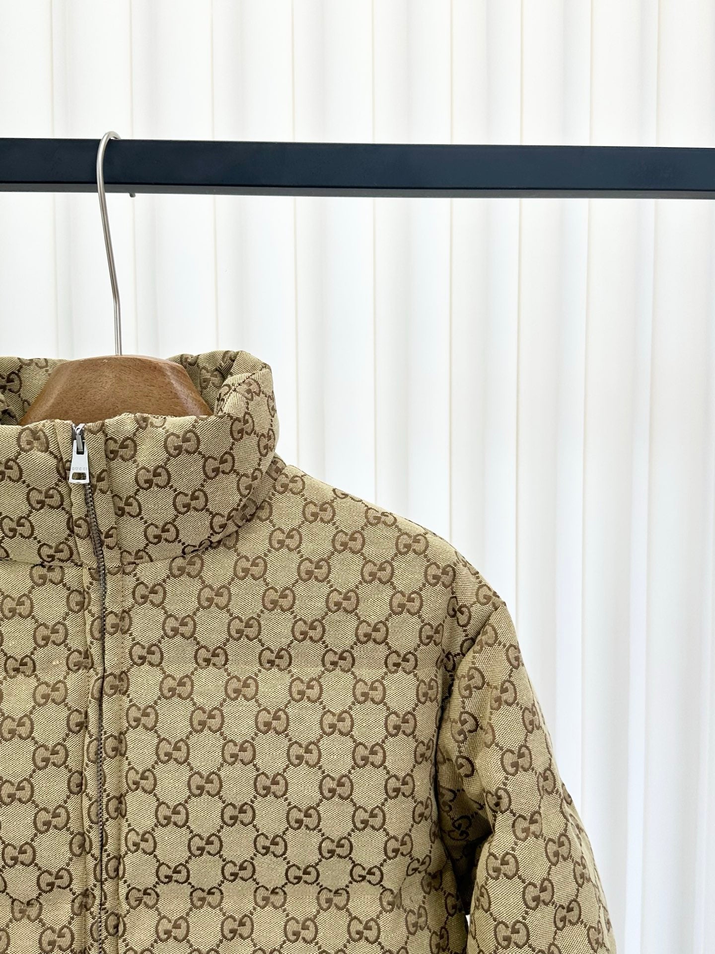 Jacquard Belted Down Jacket | Lightweight & Elegant Winter Essential