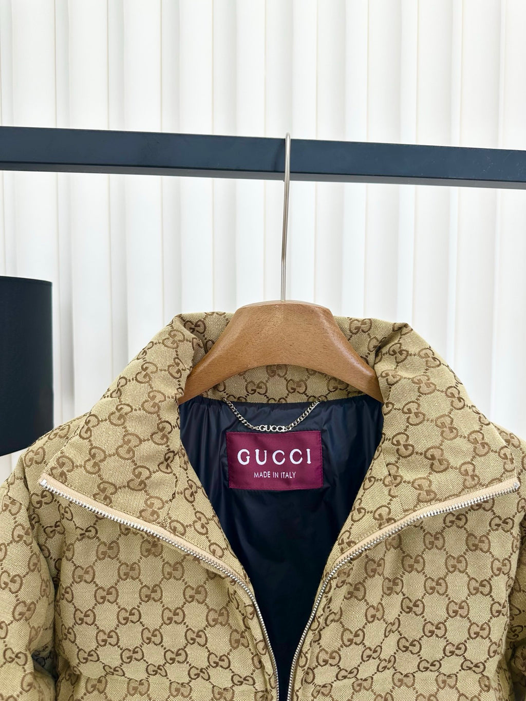 Jacquard Belted Down Jacket | Lightweight & Elegant Winter Essential