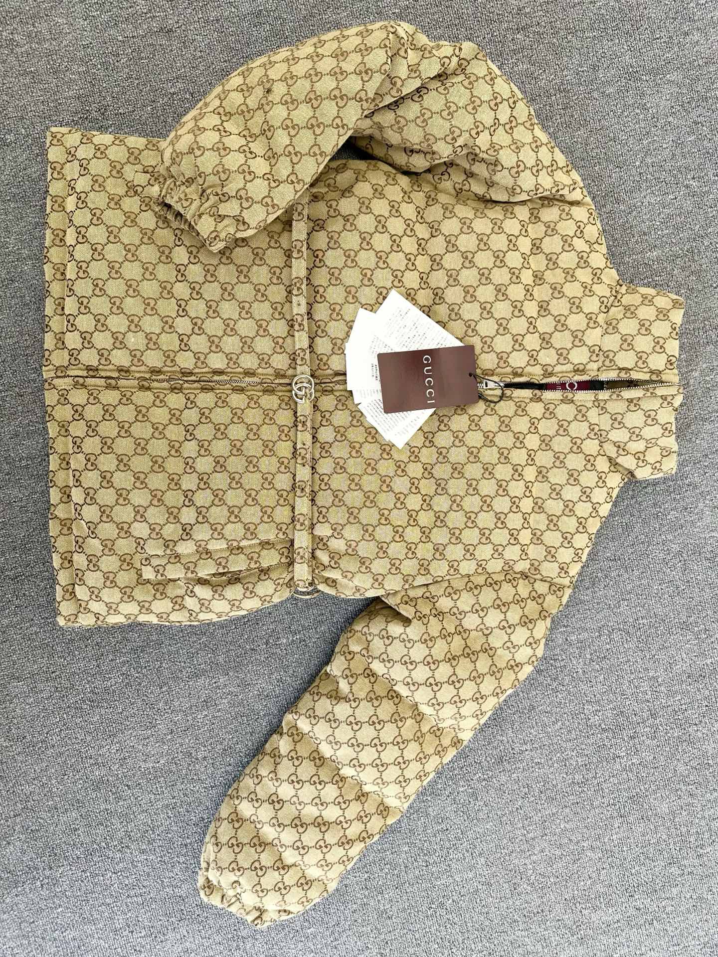 Jacquard Belted Down Jacket | Lightweight & Elegant Winter Essential
