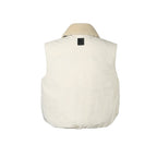 L*0*W Down Vest with Lambswool Collar & Ribbon Accents