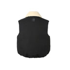 L*0*W Down Vest with Lambswool Collar & Ribbon Accents