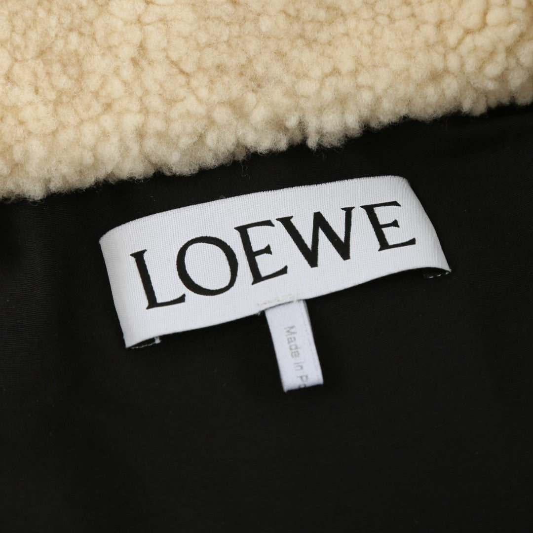 L*0*W Down Vest with Lambswool Collar & Ribbon Accents