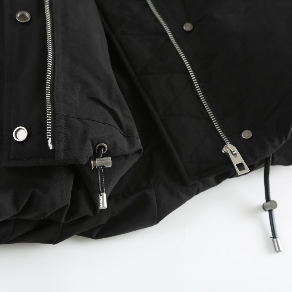 L*0*W Down Vest with Lambswool Collar & Ribbon Accents
