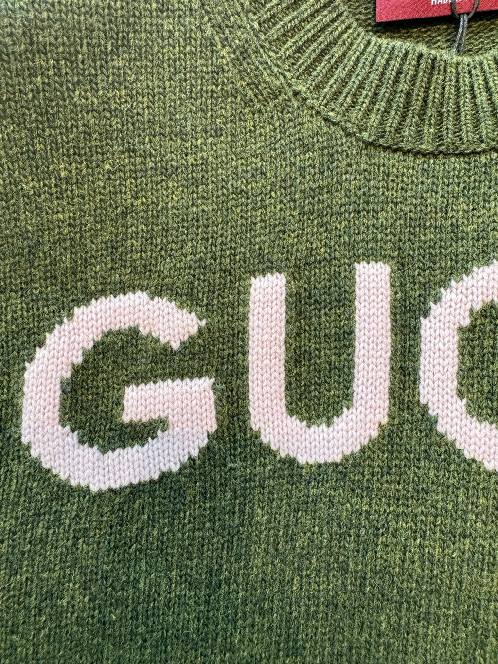 Cropped Retro Green Wool-Blend Sweater – Fall/Winter Essential