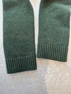 Cropped Retro Green Wool-Blend Sweater – Fall/Winter Essential