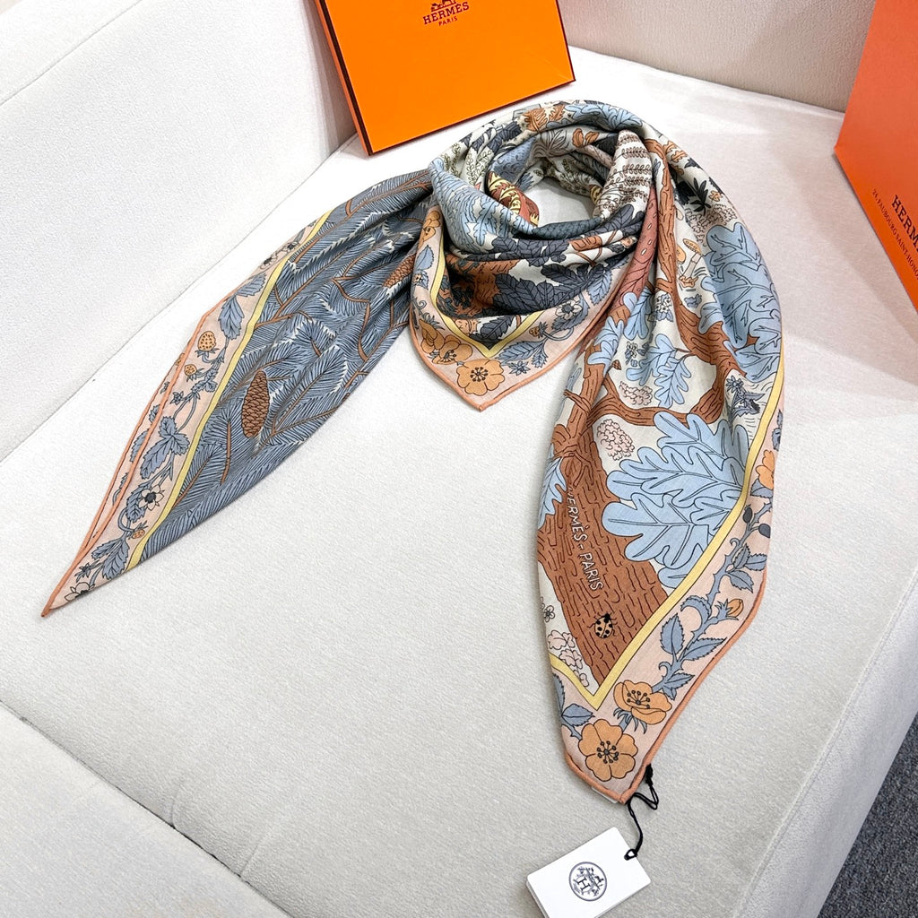 New Luxury Double-Sided Cashmere & Silk Square Scarf — 140×140cm