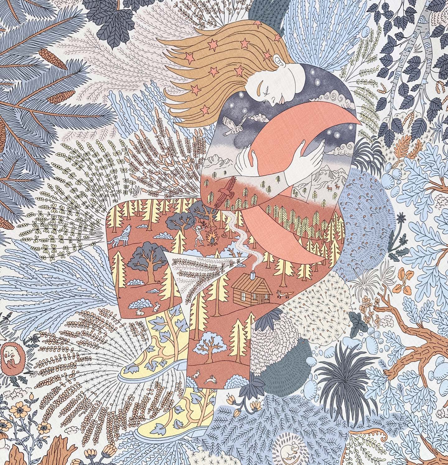 New Luxury Double-Sided Cashmere & Silk Square Scarf — 140×140cm