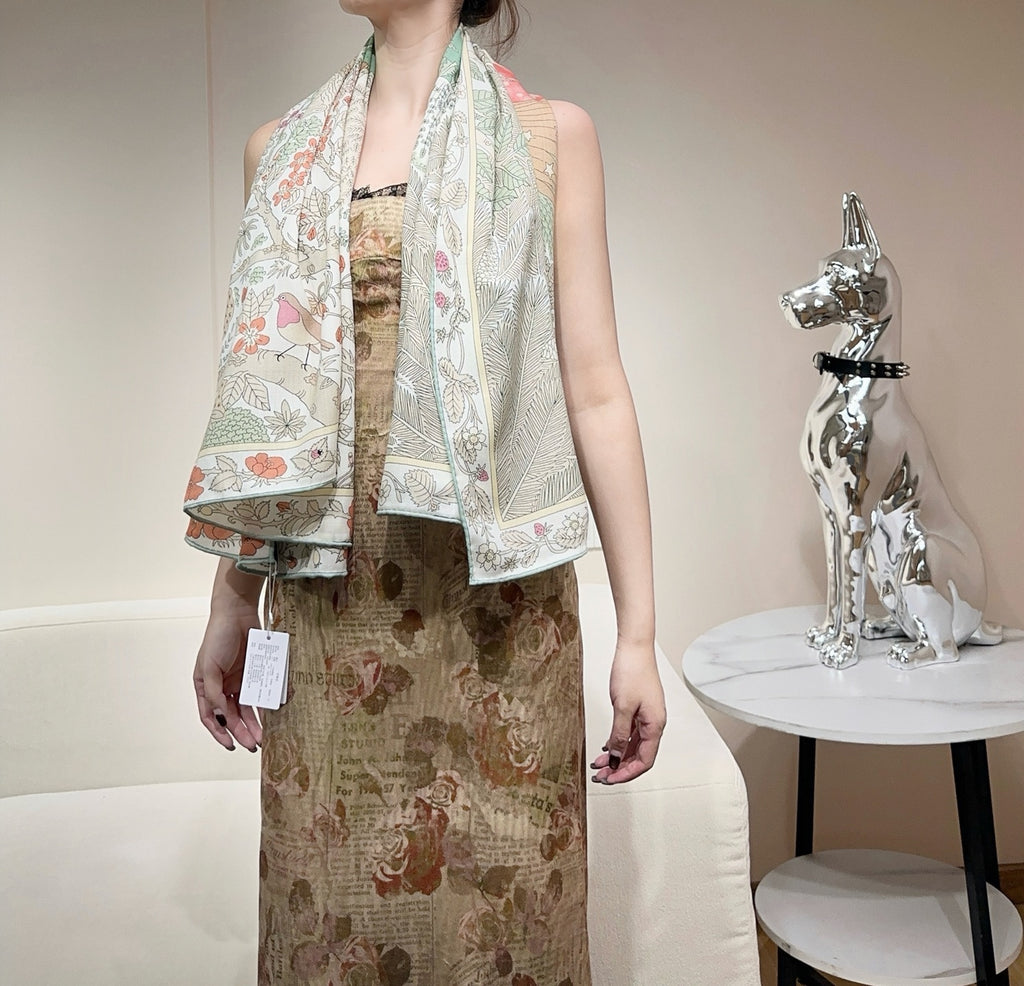 New Luxury Double-Sided Cashmere & Silk Square Scarf — 140×140cm