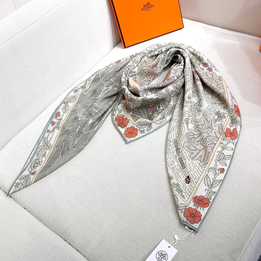 New Luxury Double-Sided Cashmere & Silk Square Scarf — 140×140cm