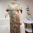New Luxury Double-Sided Cashmere & Silk Square Scarf — 140×140cm
