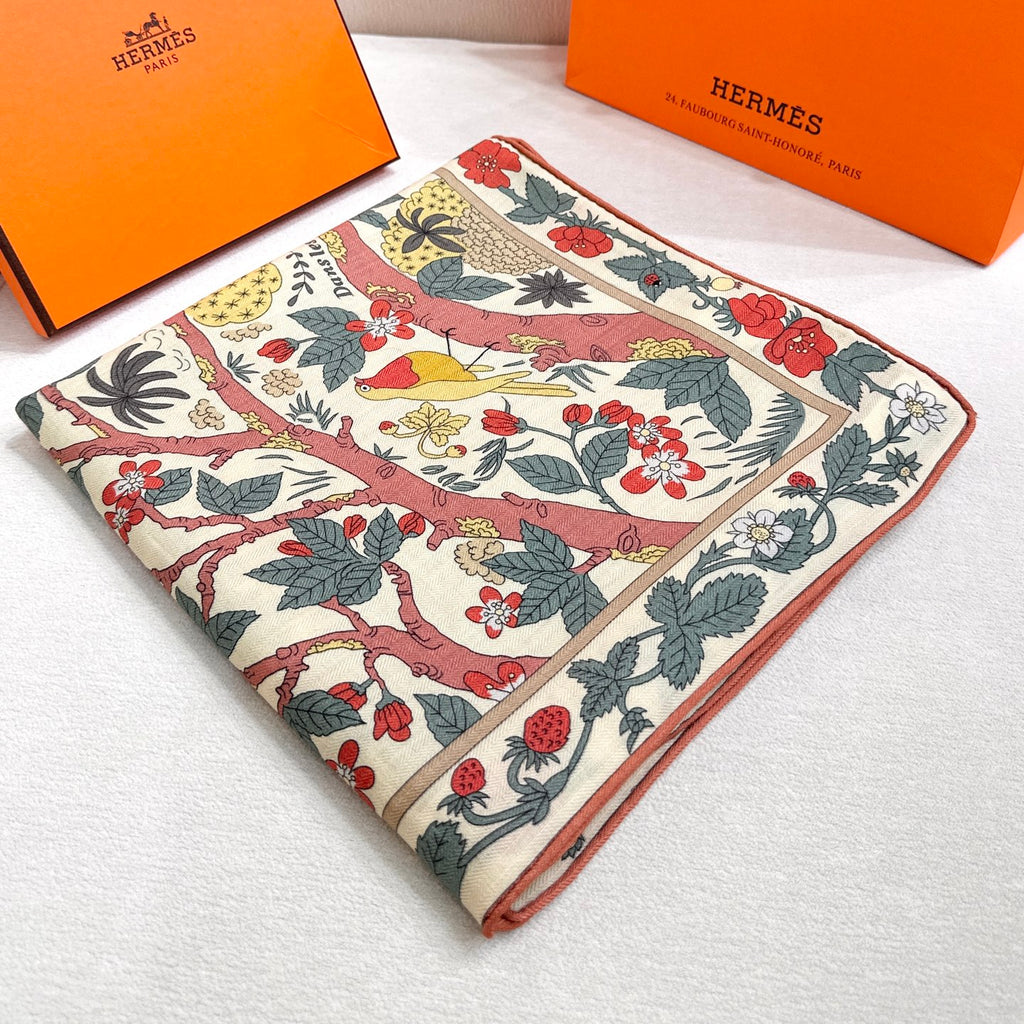 New Luxury Double-Sided Cashmere & Silk Square Scarf — 140×140cm
