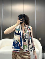 New Luxury Double-Sided Cashmere & Silk Square Scarf — 135 × 135 cm
