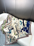 New Luxury Double-Sided Cashmere & Silk Square Scarf — 135 × 135 cm