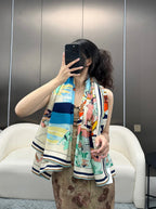 New Luxury Double-Sided Cashmere & Silk Square Scarf — 135 × 135 cm