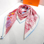 New Luxury Double-Sided Cashmere & Silk Square Scarf — 135 × 135 cm