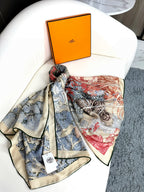 New Luxury Double-Sided Cashmere & Silk Square Scarf — 135 × 135 cm