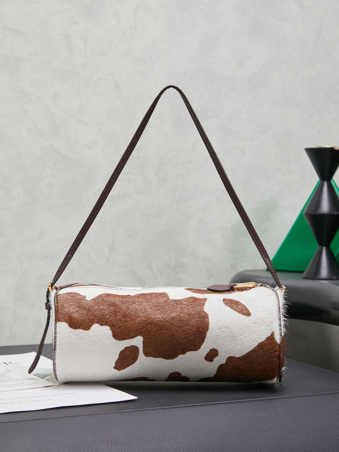 Compact Cylinder Bag | Soft Calfskin Leather