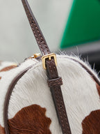 Compact Cylinder Bag | Soft Calfskin Leather