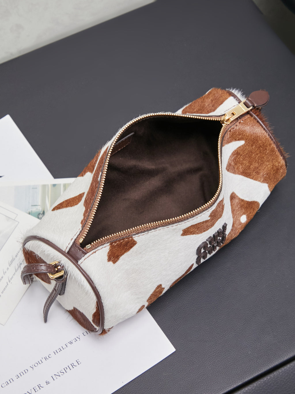 Compact Cylinder Bag | Soft Calfskin Leather
