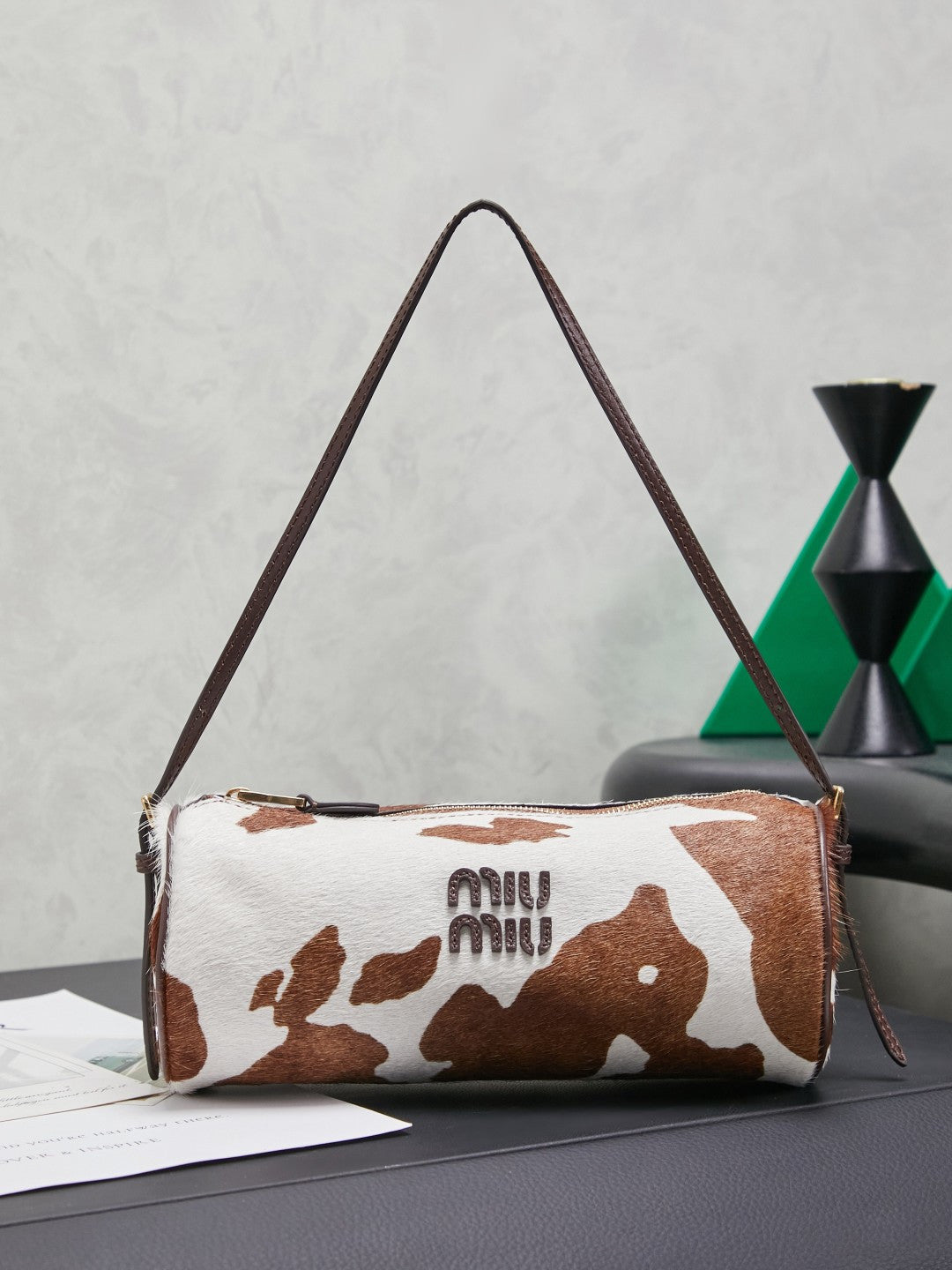Compact Cylinder Bag | Soft Calfskin Leather