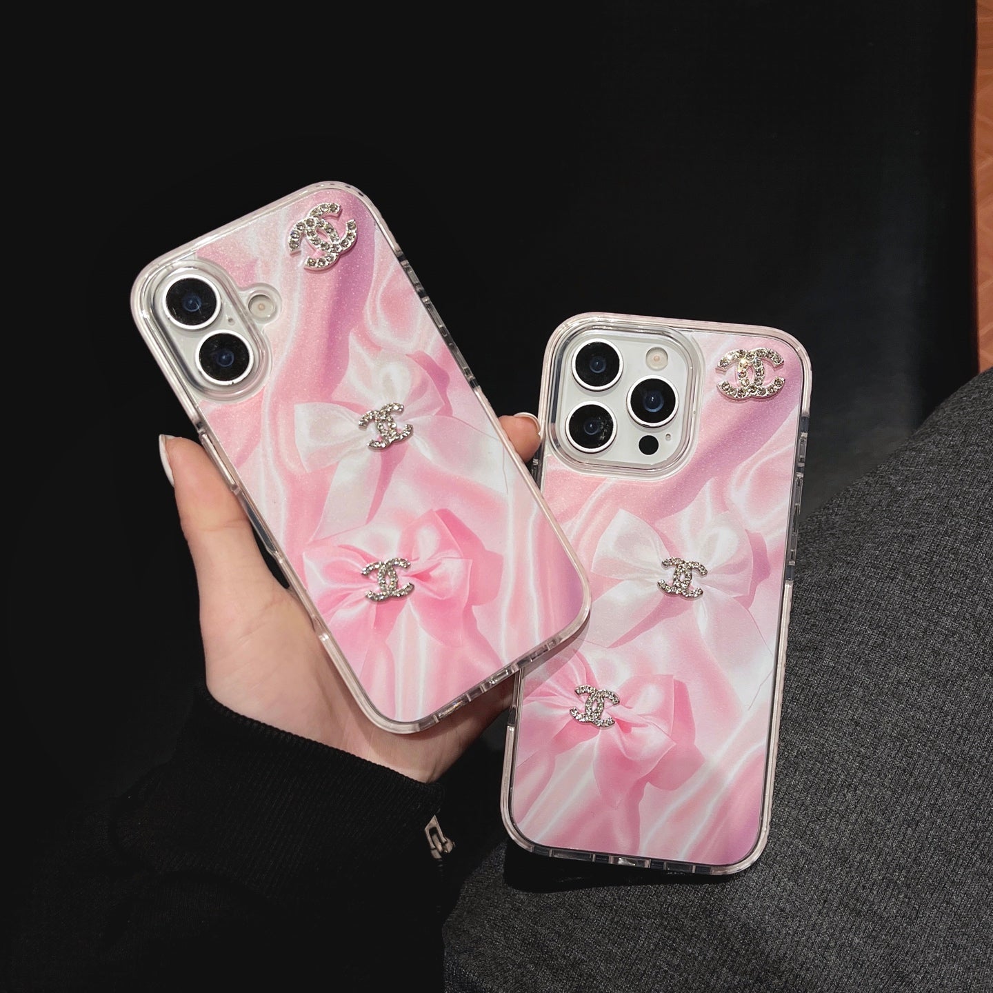 Sparkling Pink Bow Protective Case | High-Impact Acrylic