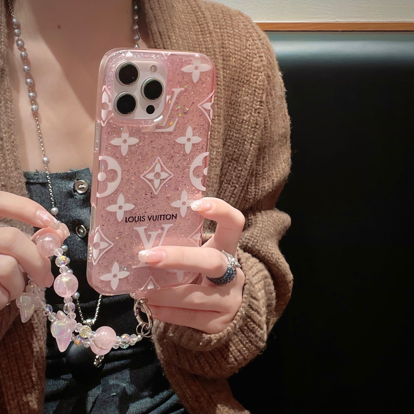 Full-Cover Glitter Phone Case | Metallic Sparkle Finish