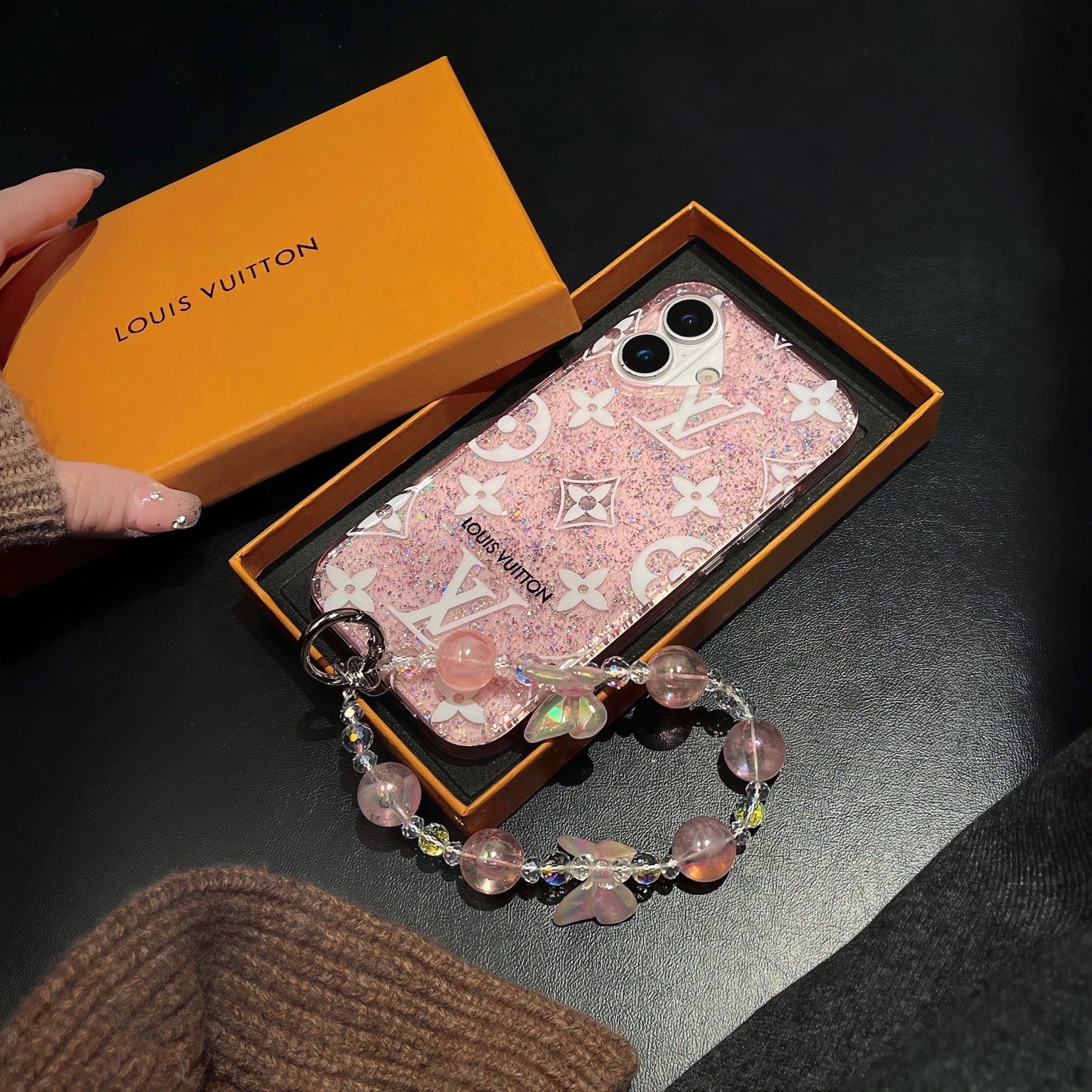 Full-Cover Glitter Phone Case | Metallic Sparkle Finish