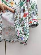 Early Spring Stand-Collar Floral Dress