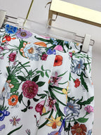 Early Spring Pleated Floral Skirt