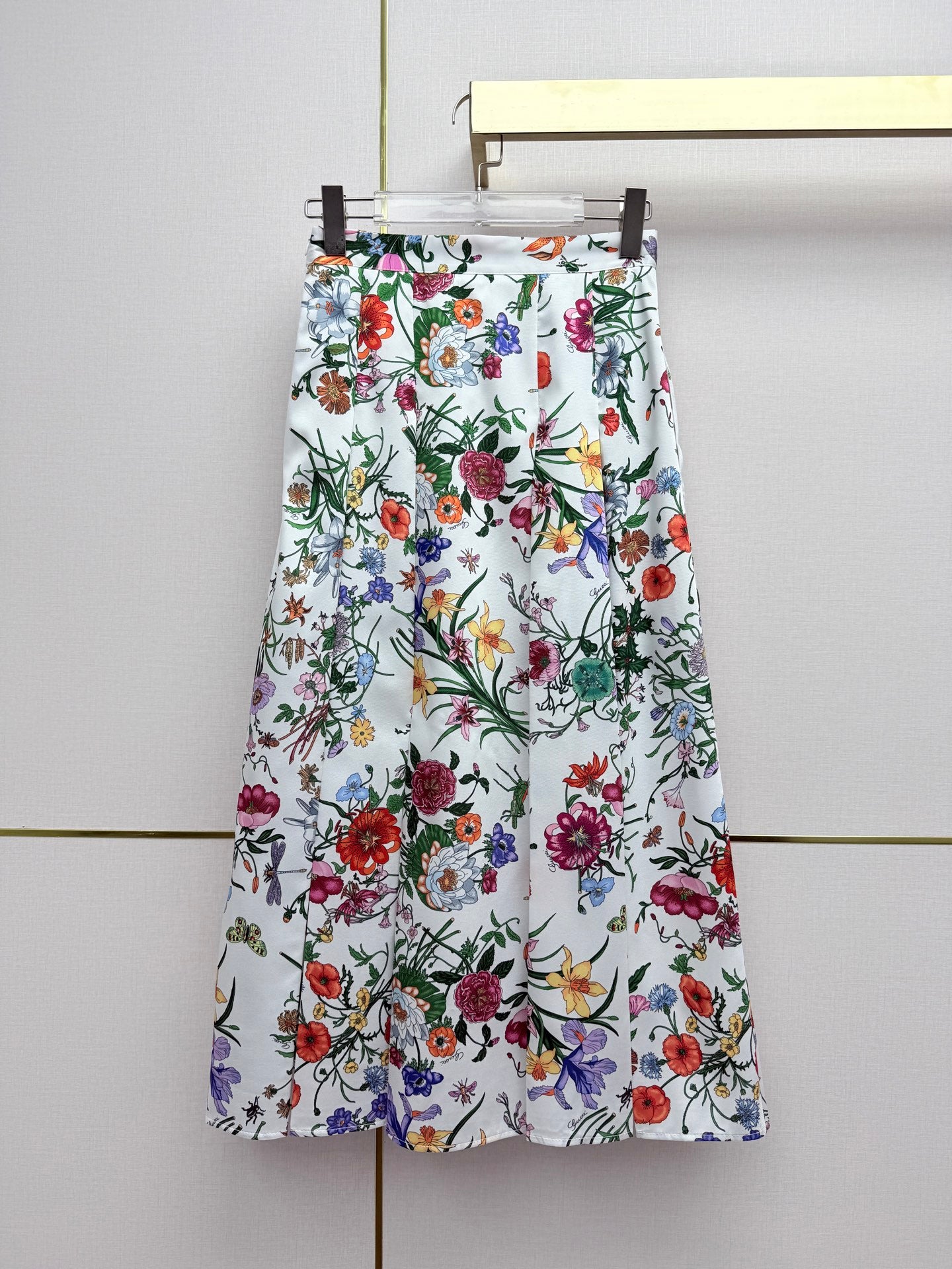 Early Spring Pleated Floral Skirt