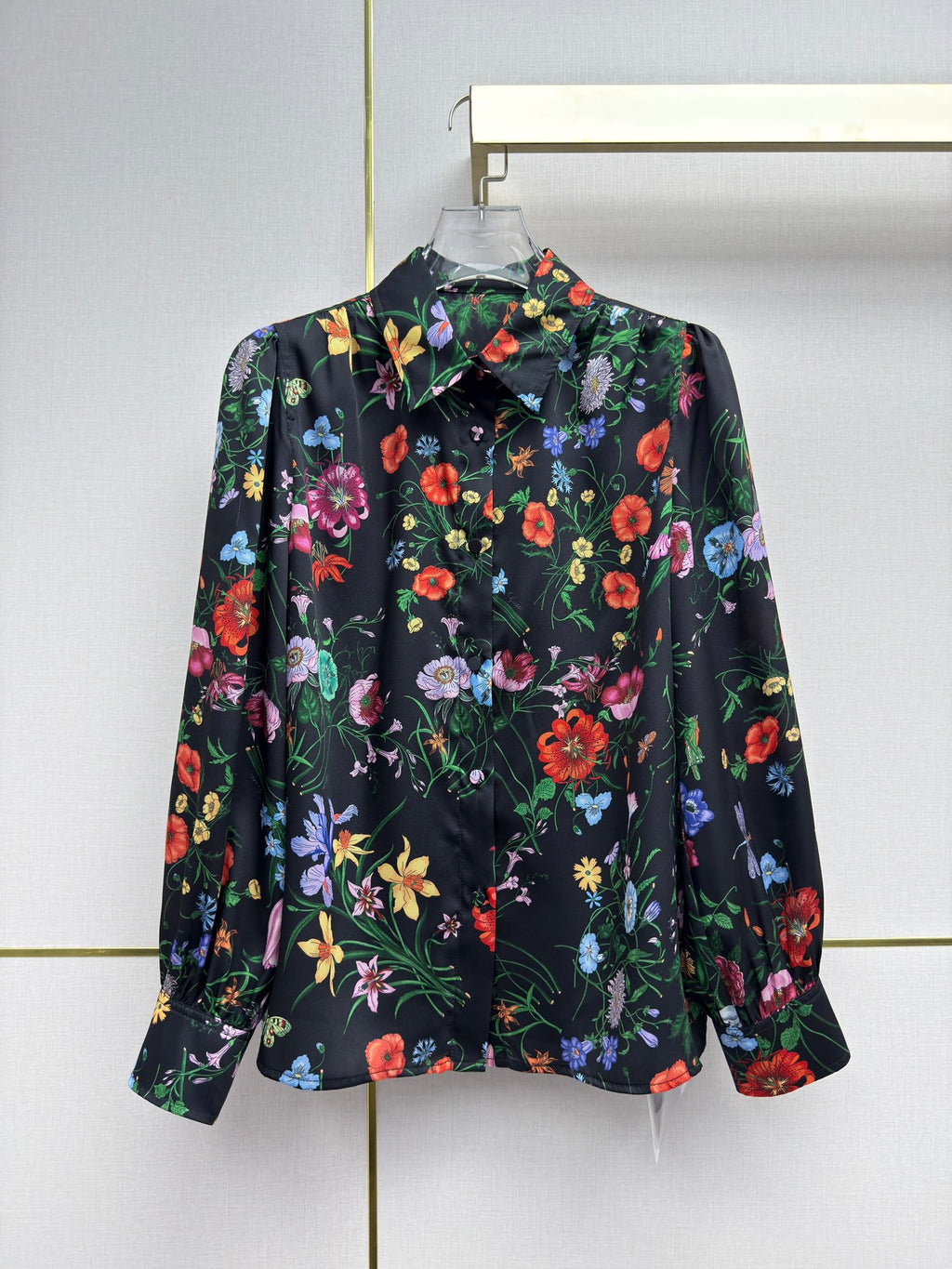 Floral Two-Piece Set – Vintage Shirt & Pleated Midi Skirt
