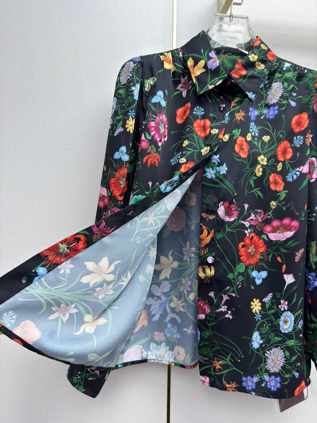 Floral Two-Piece Set – Vintage Shirt & Pleated Midi Skirt