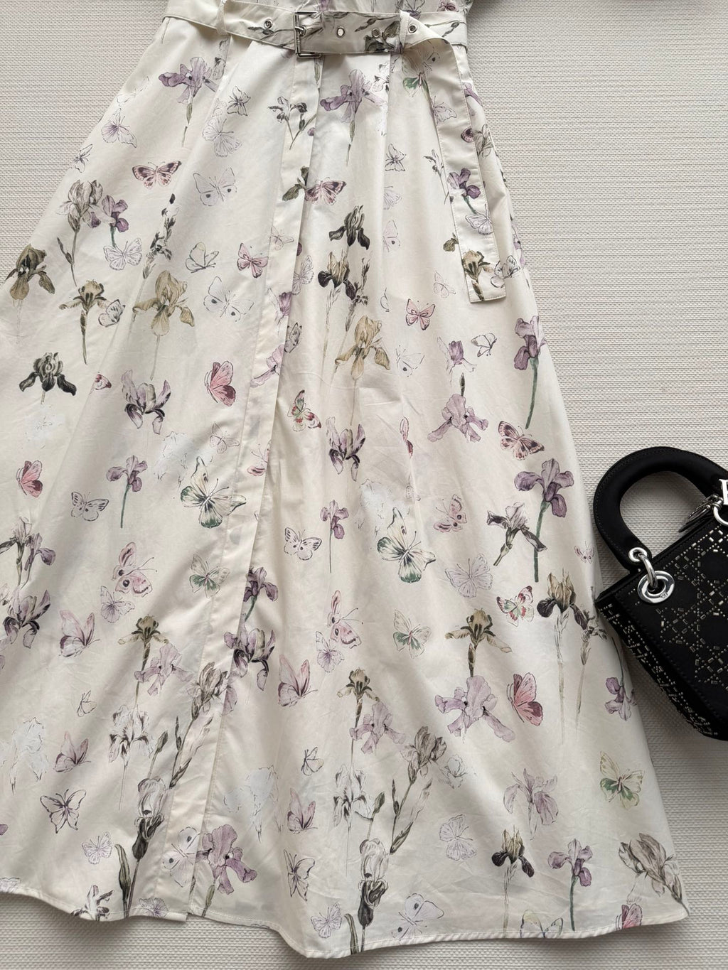Elegant Butterfly Floral Shirt Dress