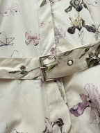 Elegant Butterfly Floral Shirt Dress