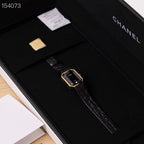 Premium Women’s Quartz Watch – Elegant Black & Gold Square Design
