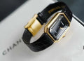 Premium Women’s Quartz Watch – Elegant Black & Gold Square Design