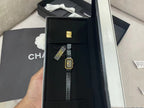 Premium Women’s Quartz Watch – Elegant Black & Gold Square Design