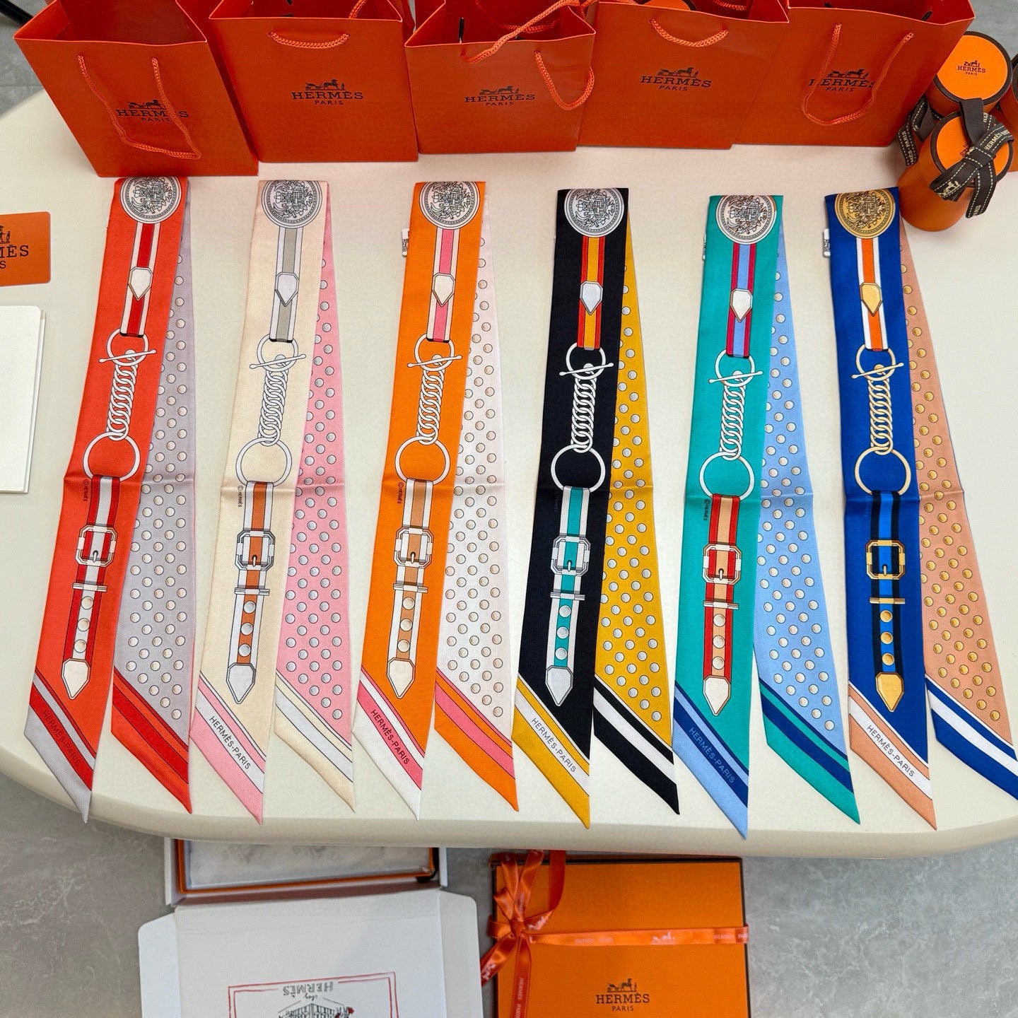 Premium Silk Twilly Scarf – Grand Celebration Edition