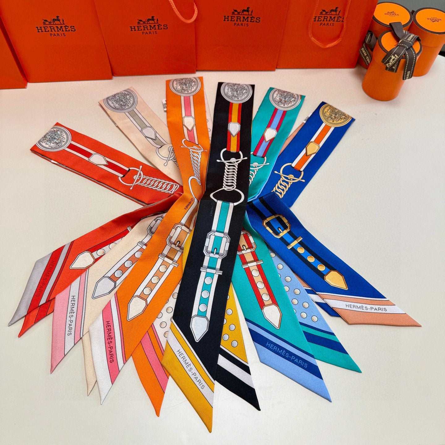 Premium Silk Twilly Scarf – Grand Celebration Edition