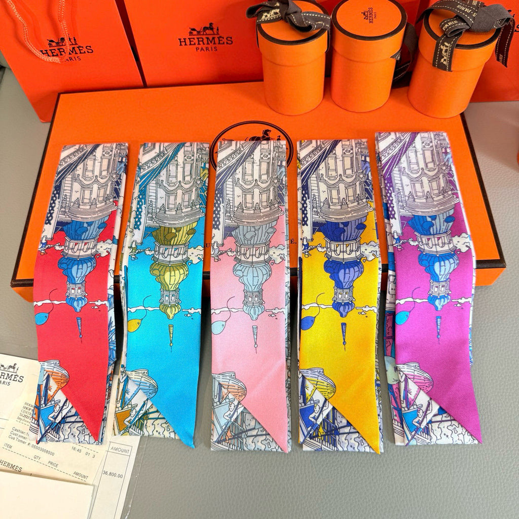 Premium Silk Twilly Scarf – Designer Edition