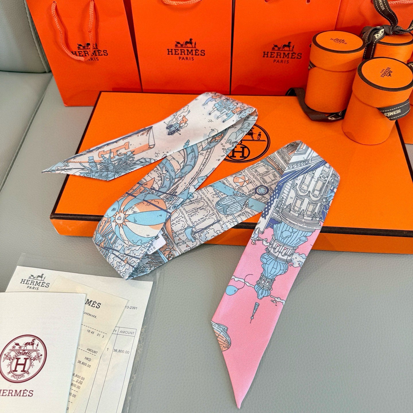 Premium Silk Twilly Scarf – Designer Edition