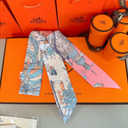 Premium Silk Twilly Scarf – Designer Edition