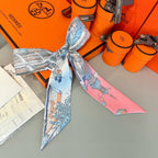 Premium Silk Twilly Scarf – Designer Edition