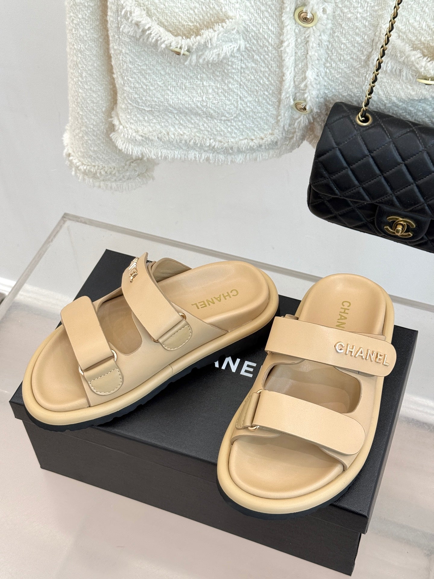 Luxury Platform Slide Sandals – Lambskin Leather