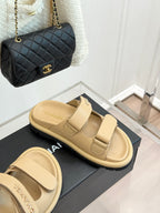 Luxury Platform Slide Sandals – Lambskin Leather