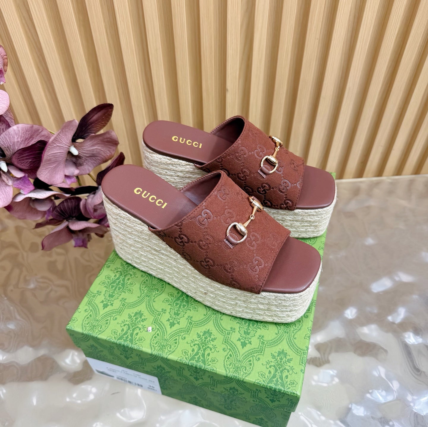 Platform Espadrille Sandals – G Canvas – (Premium Quality )