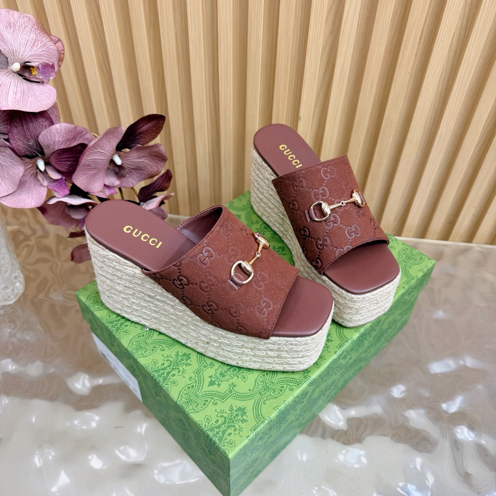 Platform Espadrille Sandals – G Canvas – (Premium Quality )