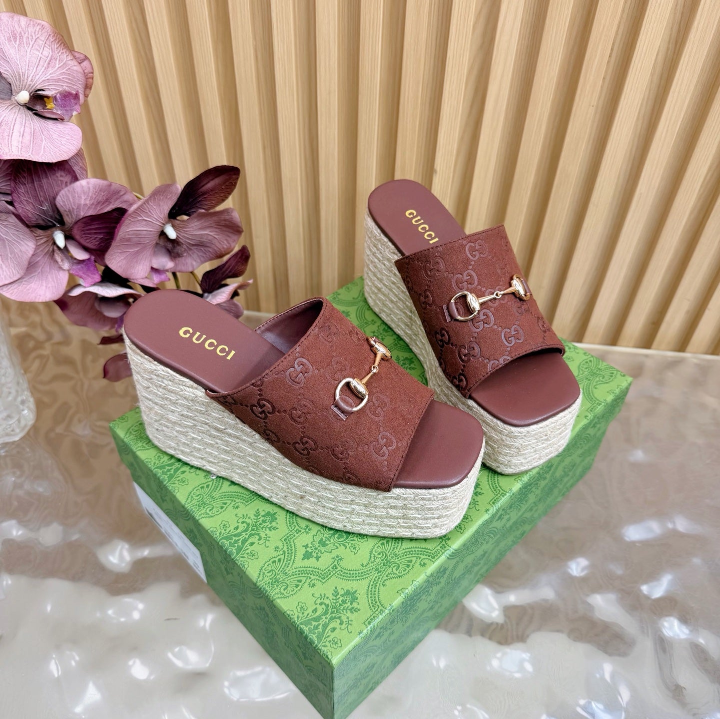 Platform Espadrille Sandals – G Canvas – (Premium Quality )