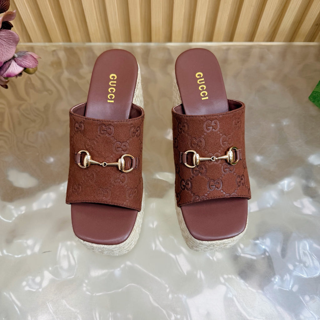 Platform Espadrille Sandals – G Canvas – (Premium Quality )